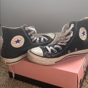 Classic black high top converse